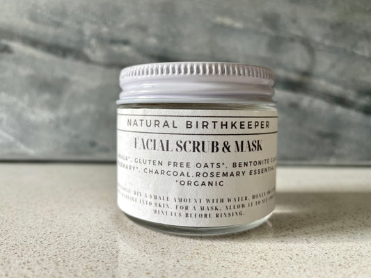 Gentle organic face scrub and mask 