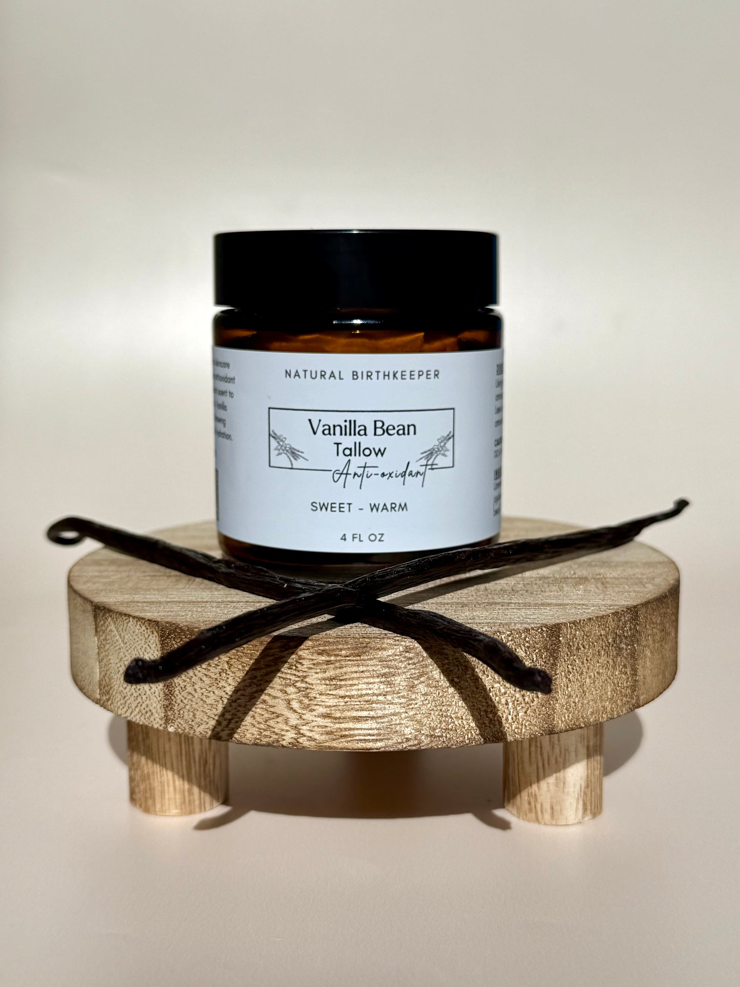 Grassfed and finished organic vanilla tallow whip