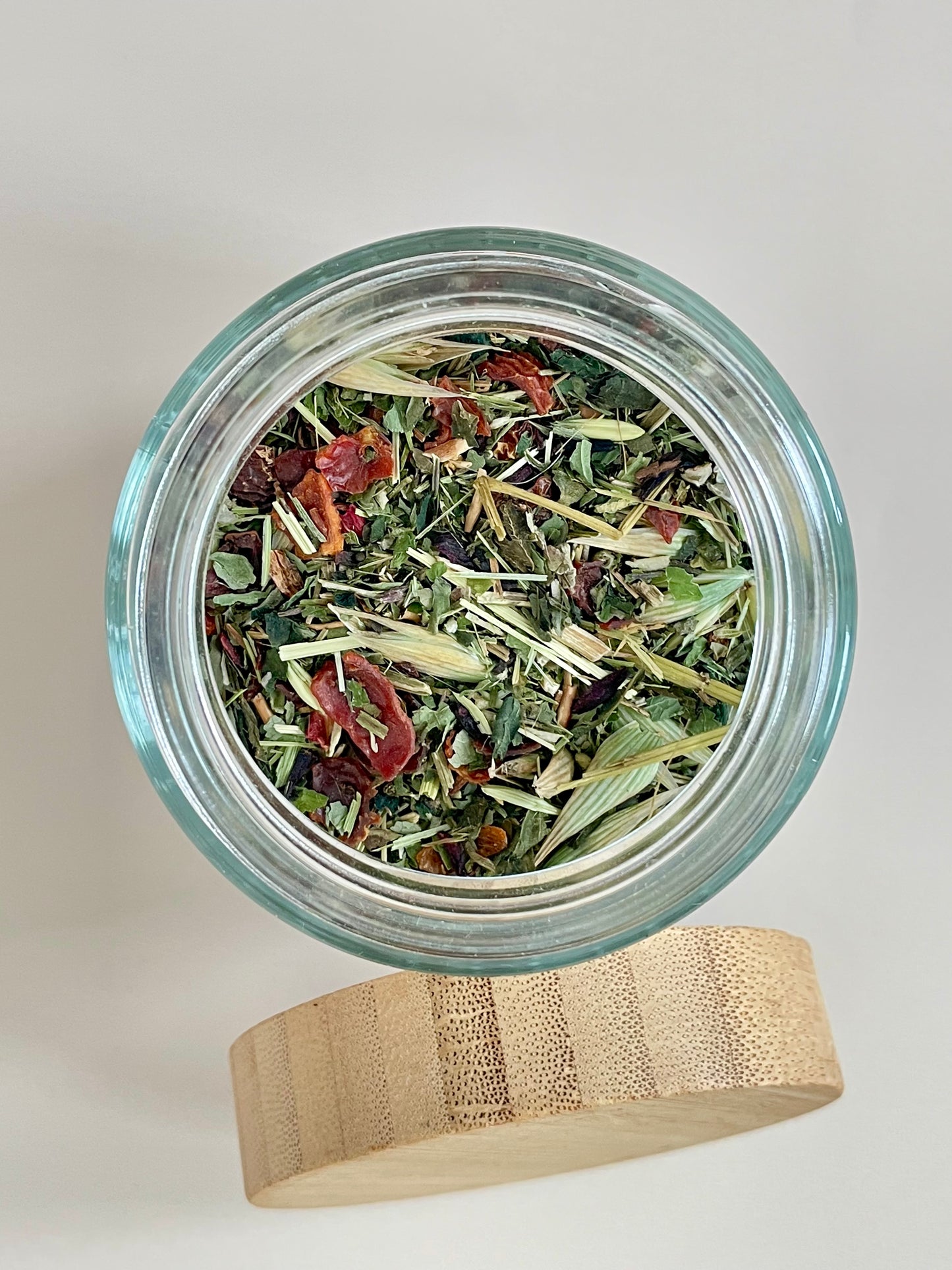 Organic Herbal tea blend. Coolyte offers minerals and herbs to help cool the body.