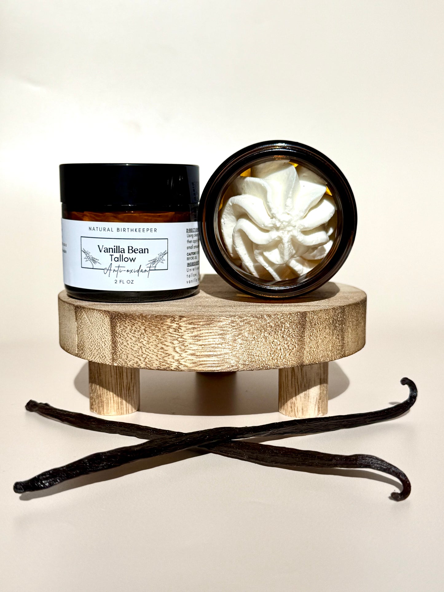 Grassfed and finished organic vanilla tallow whip
