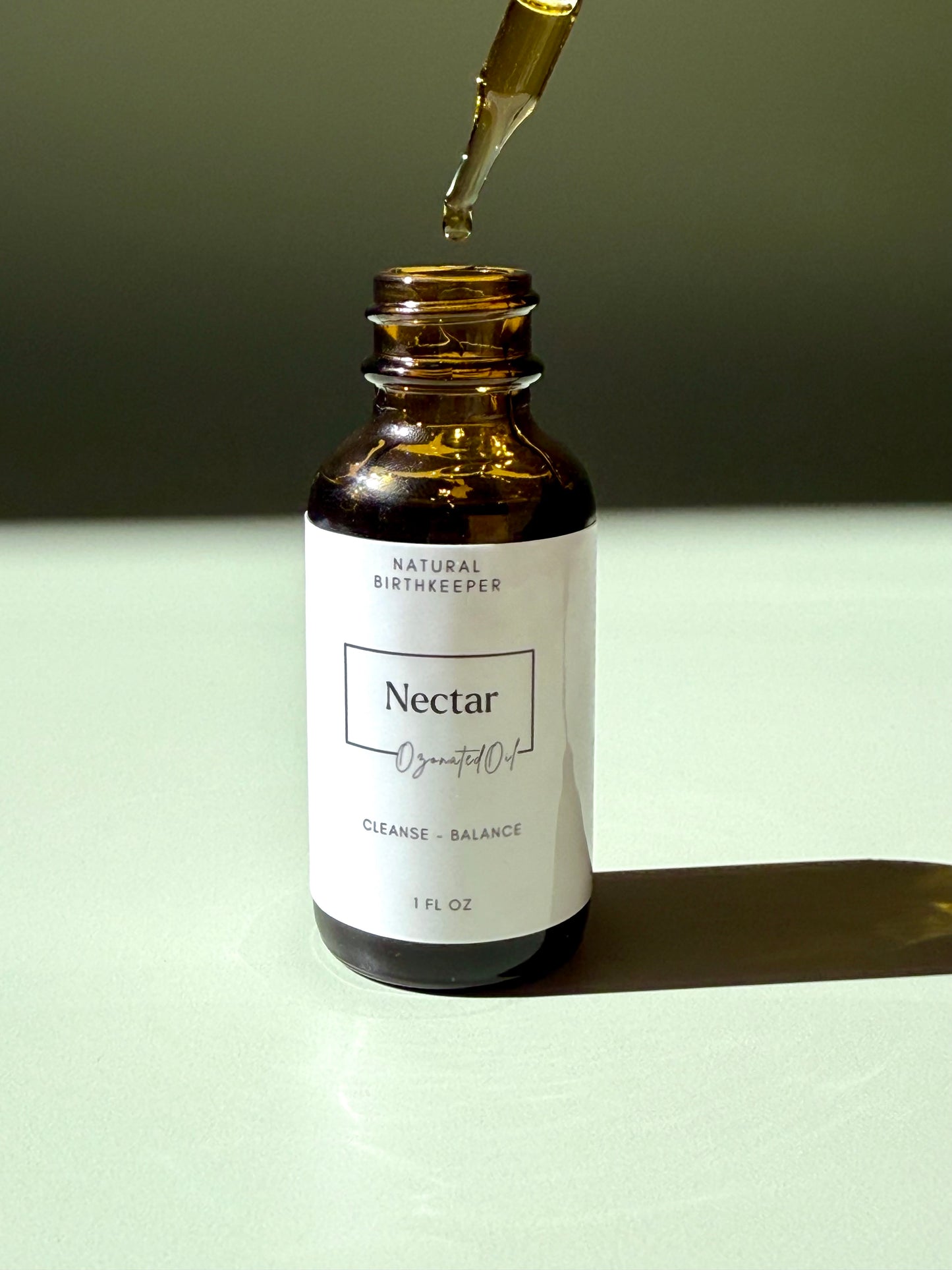 Organic ozonated cleansing oil or serum infused with herbs