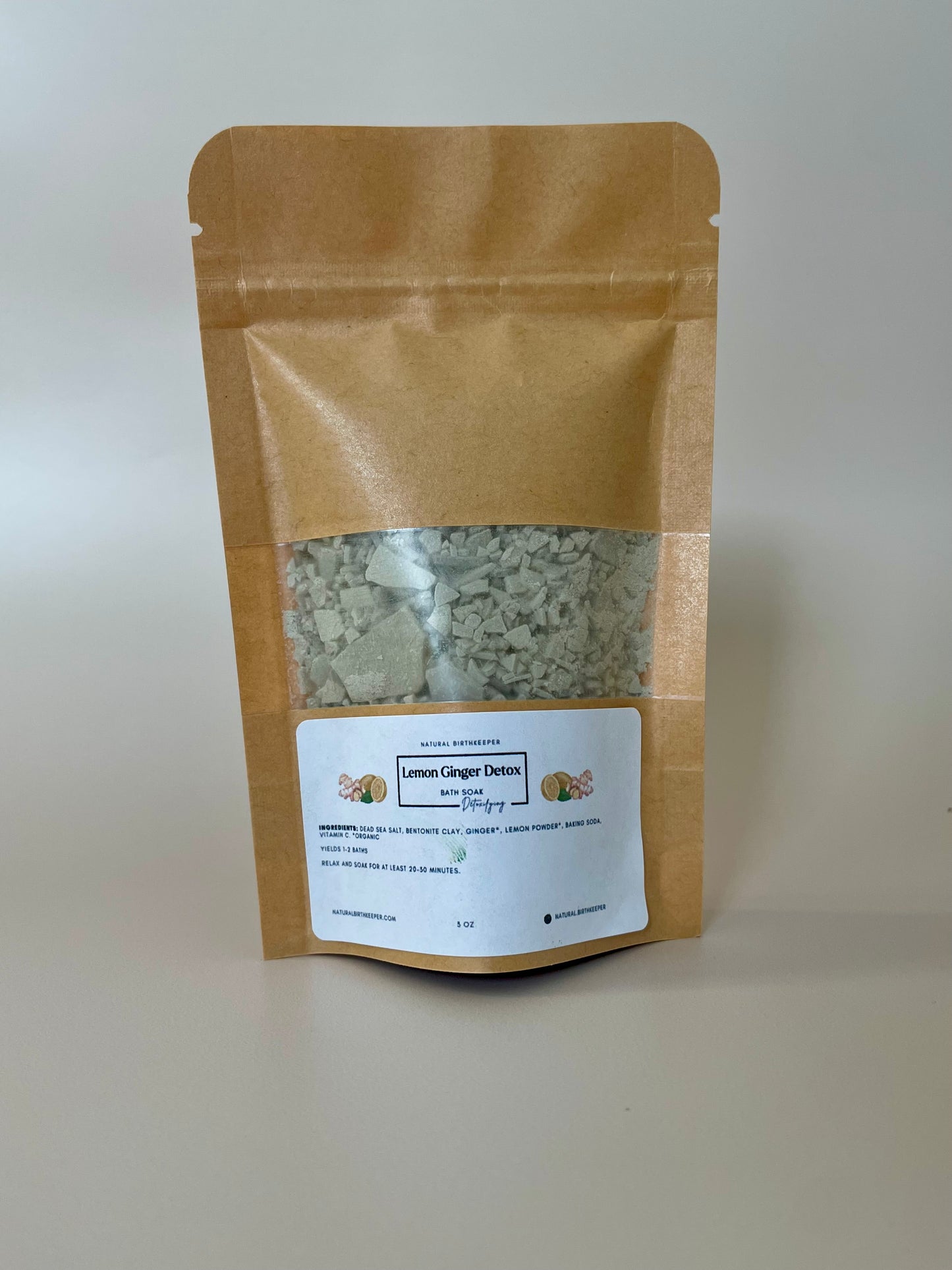 Lemon ginger detox bath soak