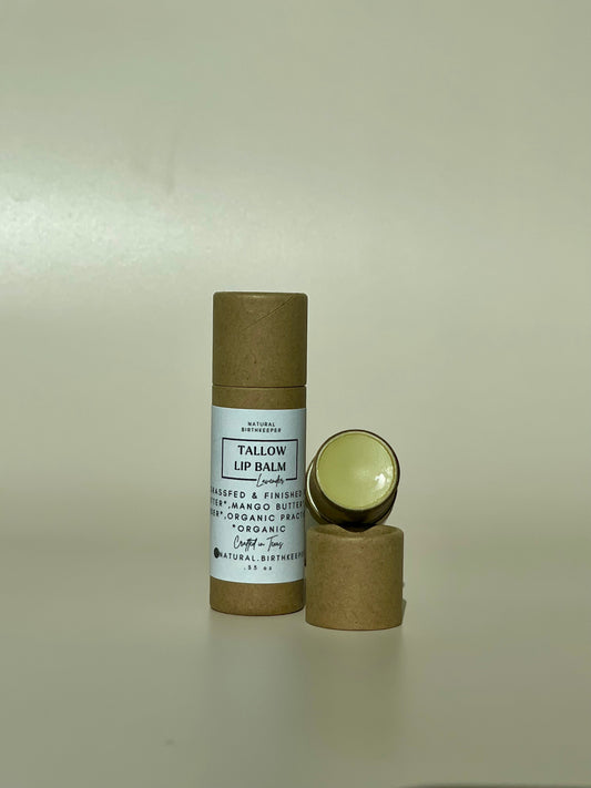 Herbal infused tallow lip balm