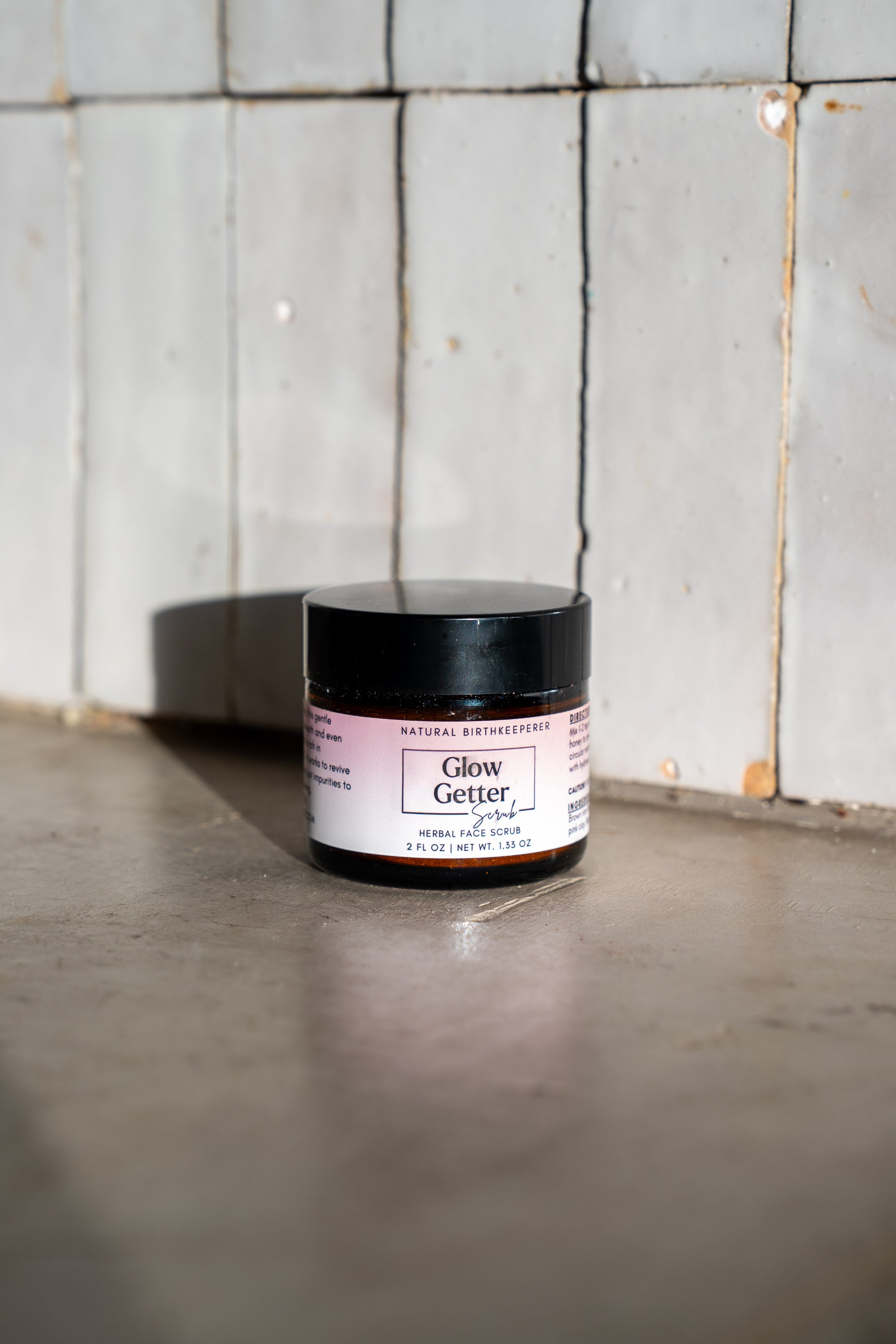 Organic botanical face scrub. Rice & clay scrub 2 oz.