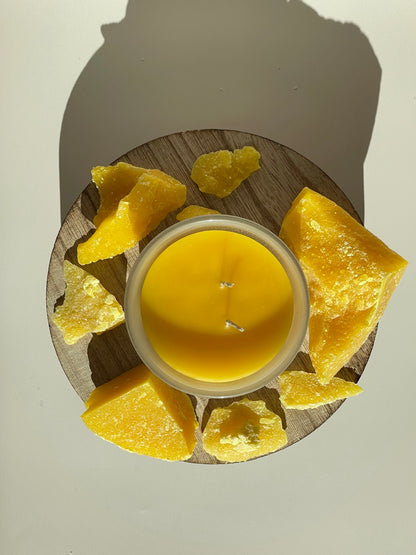 Pure Beeswax candles with hemp wick