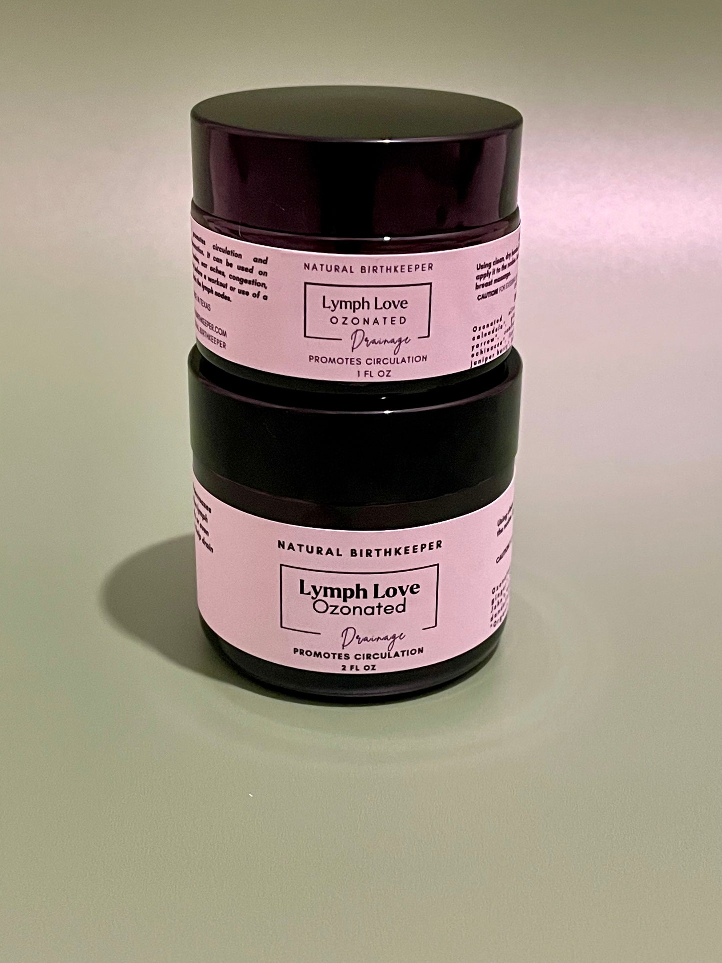 Ozonated lymphatic cream organic herbal infused