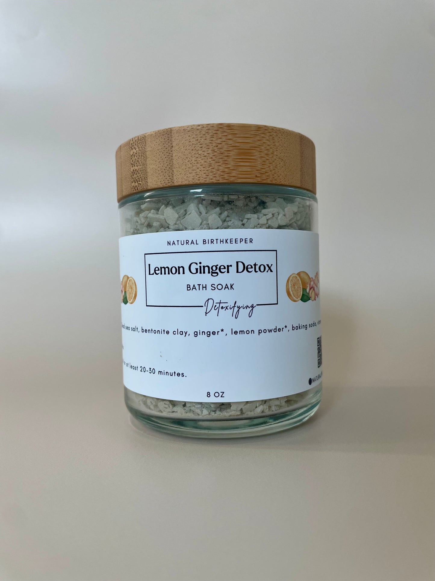 Lemon ginger detox bath soak