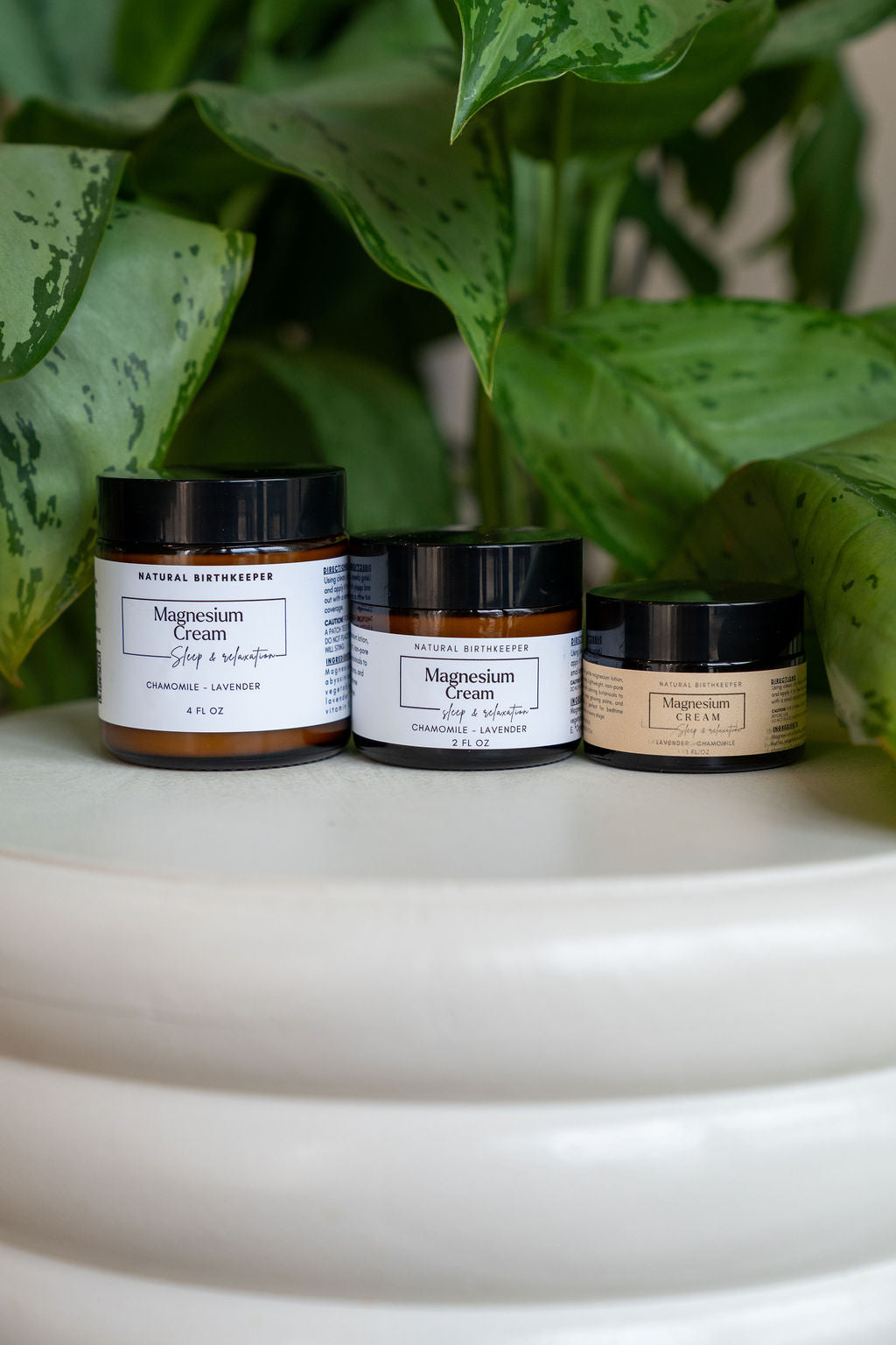 organic botanical infused magnesium cream. 4 oz, 2 oz & 1 oz 